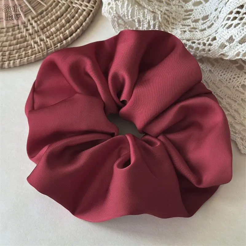 SoftFav 2026 Large Satin Scrunchie Collection Solid Color Hair Ties High Elasticity Secure Fit for High Ponytails Wholesale Option Versatile Stylish Hair Accessories outdoorfun SoftFav 2026 Large Satin Scrunchie Collection Solid Color Hair Ties High Elasticity Secure Fit for High Ponytails Wholesale Option Versatile Stylish Hair Accessories outdoorfun