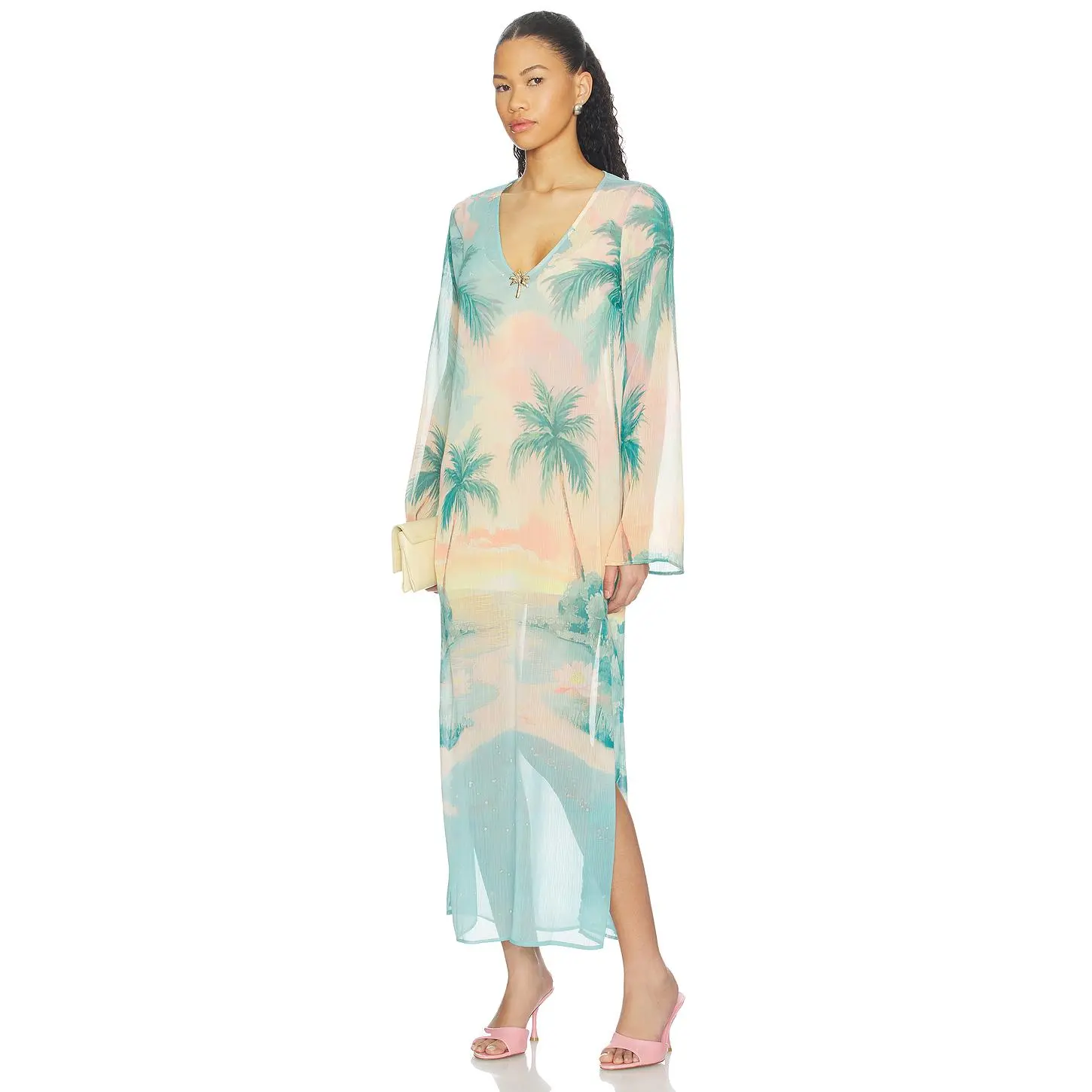 Show Me Your Mumu Staycation Coverup in Sunset Cove Chiffon