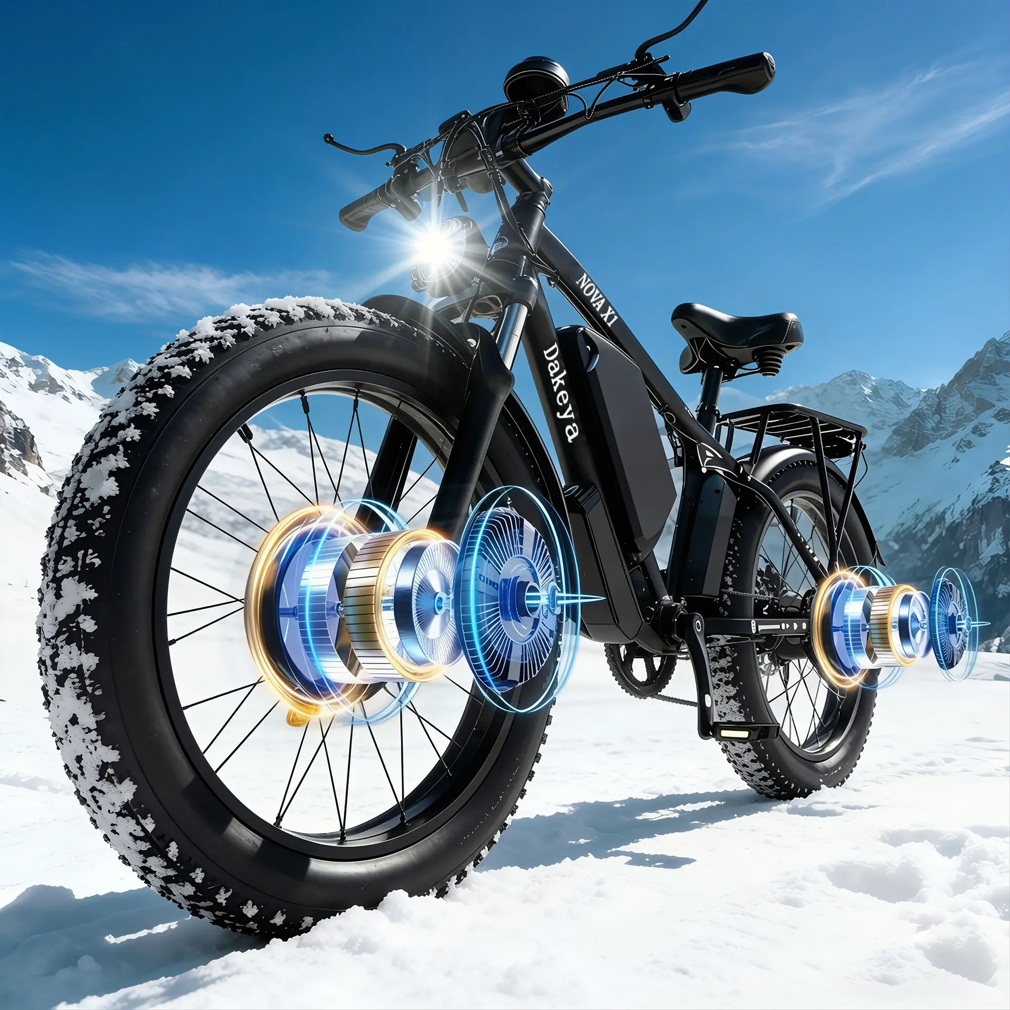 【Dakeya--NOVA X1】6000W Dual Motor Electric Mountain Bike 2026 NEW MODLE Shimano 21-speed system Full Suspension UL2849 Certified 50 MPH Fat Tire EBike