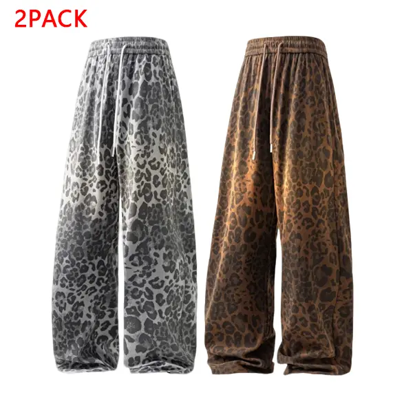 Light Gray Leopard Print + Coffee Leopard Print