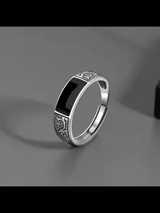 New Trendy Brand Versatile High-End Fashion Pattern Unisex Open Ring Finger Ring, Stylish Jewelry Accessory for Men and Women