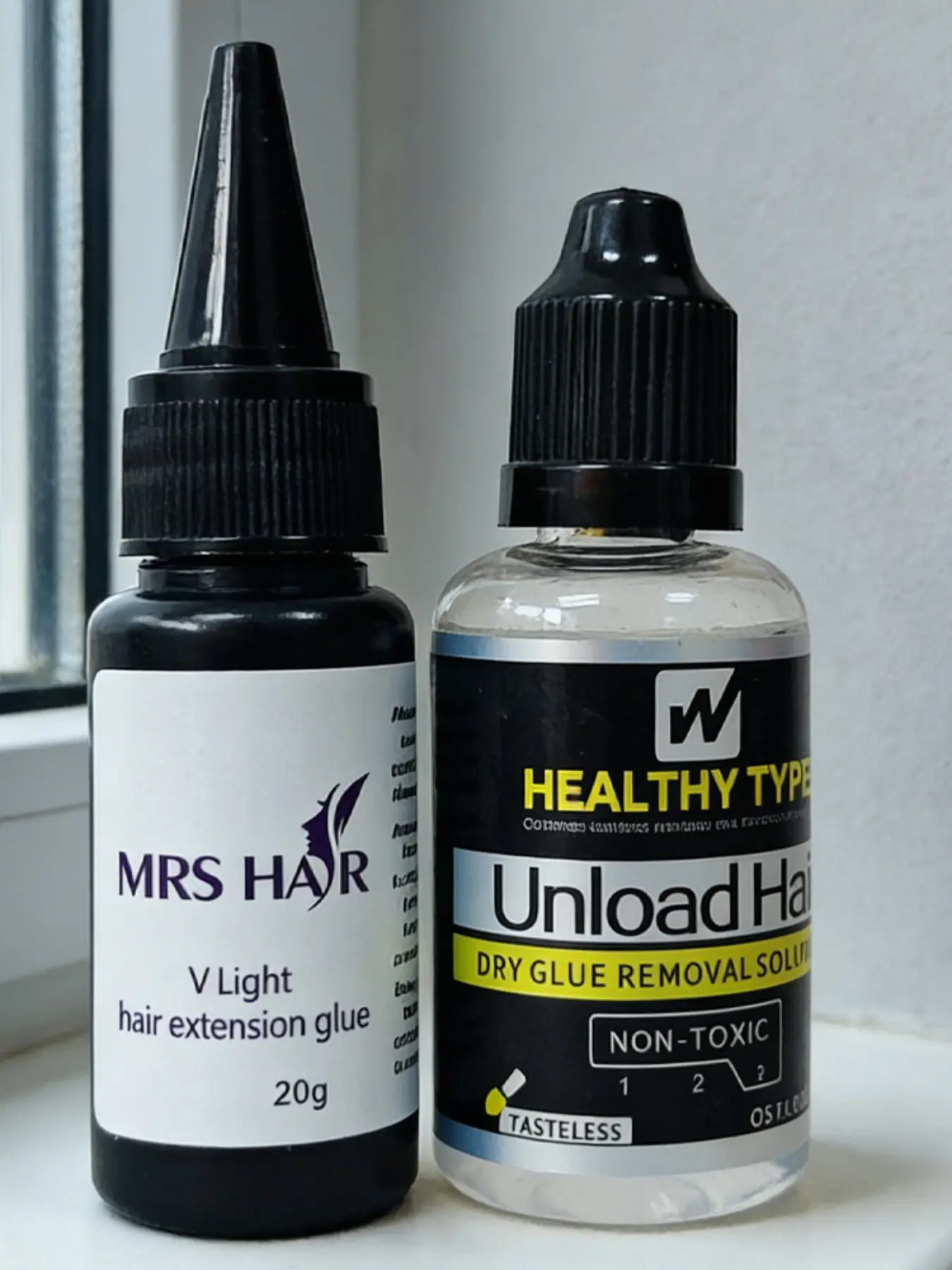 1 Bottle 20g V Light Hair Glue, 1 Bottle 30ML Wig Remover, All-Season Wig Tools, Essential for Secure and Easy Removal