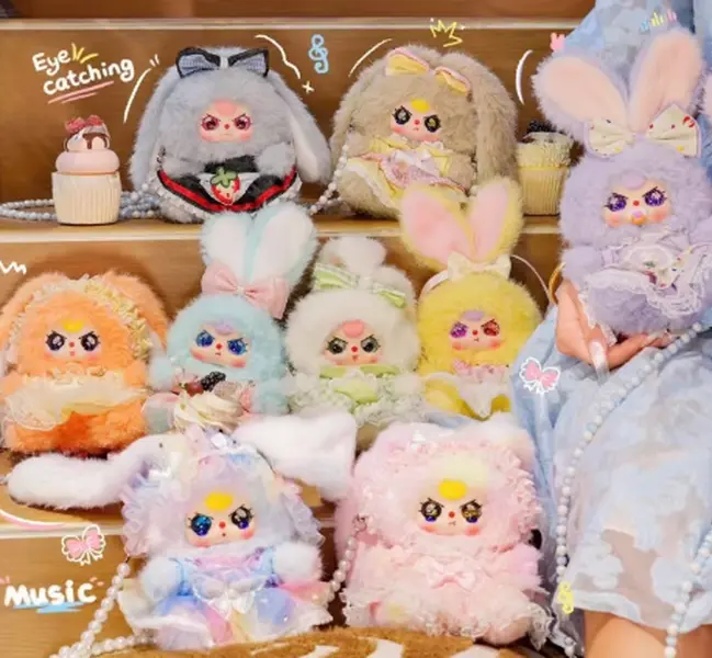 Baby Three Macchiato Mini Bunny Backpack Plush Blind Box Baby Three Macchiato Mini Bunny Backpack Plush Blind Box