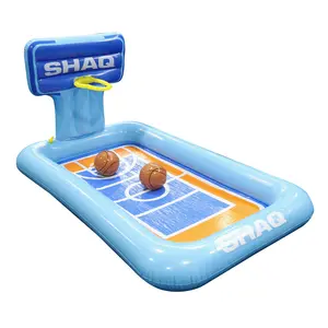 SHAQ Basketball Sprinkler Pool - Durable PVC Inflatable Pool with Built-in Hoop for Family Fun - Easy Setup & Unisex Design for All Ages