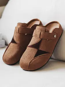 New Beken Shoes, Color Block Patchwork Toe Drag, Retro Soft Sole Outdoor Half Sandals, European and American Single Shoe