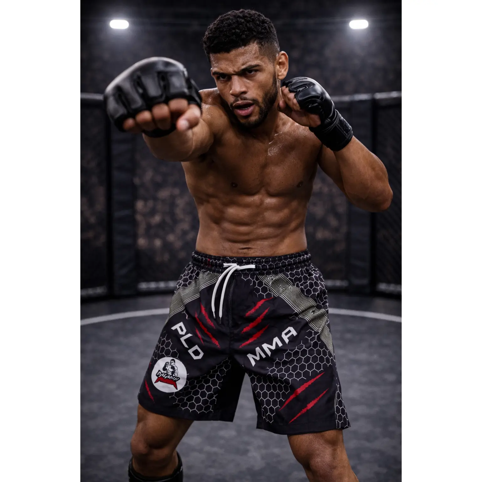 Men's Active MMA Training Shorts, Solid Polyester Spandex Blend, Lightweight & Flexible No-Pocket Design for Martial Arts, Quick Dry, Performance Training Shorts Performance Training Shorts Performance Training Shorts Performance Training Shorts
