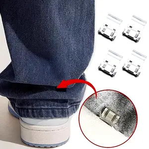 Invisible Hem Fix Clips, Anti-Slip Cuff Adjusters, Seamless Fixed Clamps, Roll Edge Regulators, Set of 4, Pants Leg Fasteners