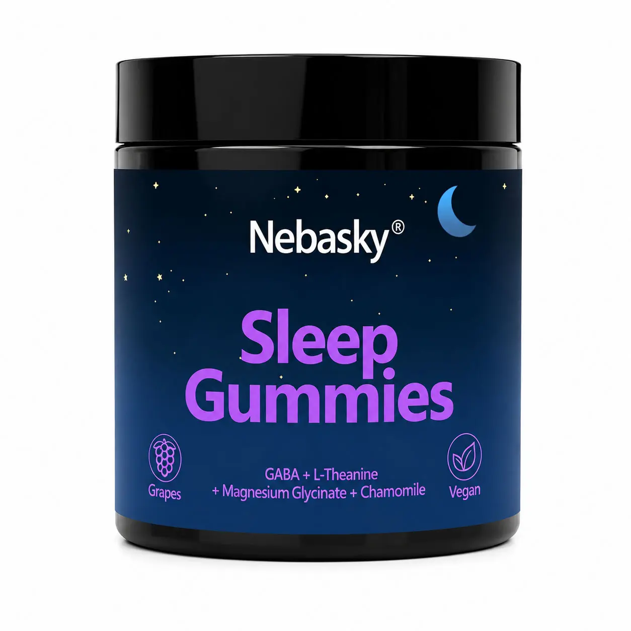 Natural Sleep Gummies - 60 Servings -Sweet Strawberry Stars (Melatonin Free) mouth tape for sleep sputum liquid electrolytes