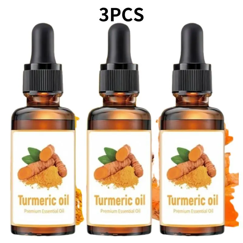 Turmeric Herb Infused Facial & Body Oil Set, 3-Pack Moisturizer for Soft Skin, Hydrating Daily Skincare for All Skin Types (30ml), Nourishing, Herb Infused Oil, Normal, Multi-Pack, All Natural Massage Oils