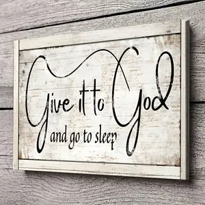 2D Flat, Easter Room Decor 1pc, 4th of July Poster, Eid Al-Adha Gift to God and Go to Sleep Sign, Modern Farmhouse Wall Art, Rustic Vintage Master Bedroom Decor, Religious Canvas Print, Ideal Home Gift for Her, Celebration Mother's Day Father's Day