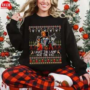 The Muppets Christmas Carol Ugly Sweatshirt, Light The Lamp Not The Rat Xmas Sweatshirt, Muppets Gonzo Rizzo Shirt, Retro Xmas Holiday Gift