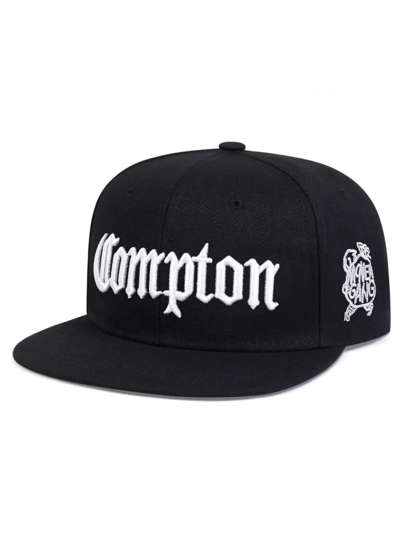 2026 New Simple Creative Hip Hop Hat Compton Embroidery Street Fashion Skateboarding Hat Outdoor Sports Sunshade Function Hat Daily Leisure Commuting Decoration Baseball Hat Unisex Fit Flat Edge Hat