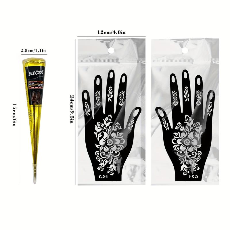 Temporary Tattoo Cream Fruit Scented Semi-Permanent Tattoo Cream Includes Designs Suitable for Beginners Waterproof and Sweatproof, Essential for Events, Fun Designs, Decorative Tattoos, Waterproof Tattoo Stickers.