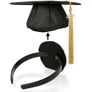 Graduation Cap Headband Grad hat decorations Holder decorations Accessory, Anti-Fall Hairband for Students Graduates, Keeps Hairstyle Fixed