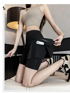 Women's High-Waisted Sport Skirt Pants, Tummy Control Butt Lift, Breathable Cool Fabric, Hidden Pockets, M-4xl, Casual Style
