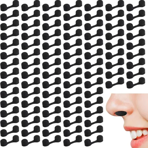 Disposable Sponge Nose Plug Filters, Bulk Nostril Filters for Swimming & Water Sports, Spray Tanning, Welding Dust Protection (Black)
