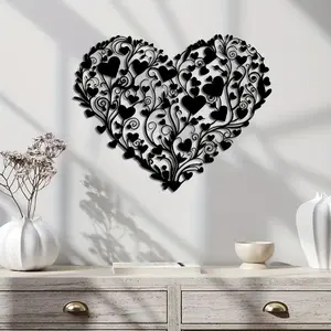 Heart Shaped Metal Wall Art Decor, Metal Wall Painting, Home Decor for Living Room Bedroom, Festive & Party Supplies, Ornaments, Modern Art Design, Wall Art Decoration