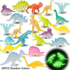 Random Color Luminous Mini Dinosaur, Glow in The Dark Mini Dinosaur Decoration, Novelty & Gag Toys for Birthday Gift, Surprise Figure