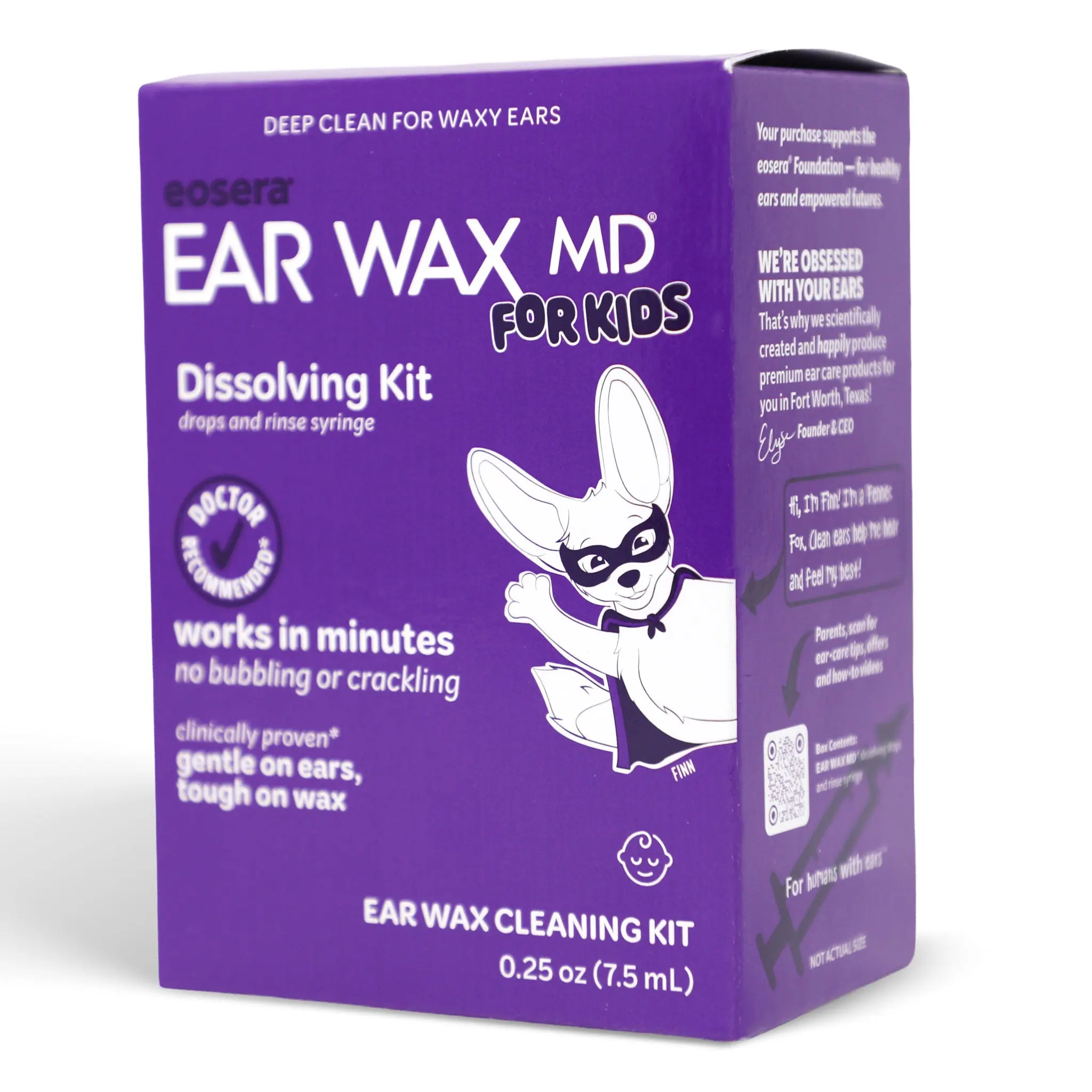 Ear Wax MD for Kids Kit - Ear Wax Cleaning Drops and Bulb, Age 2+