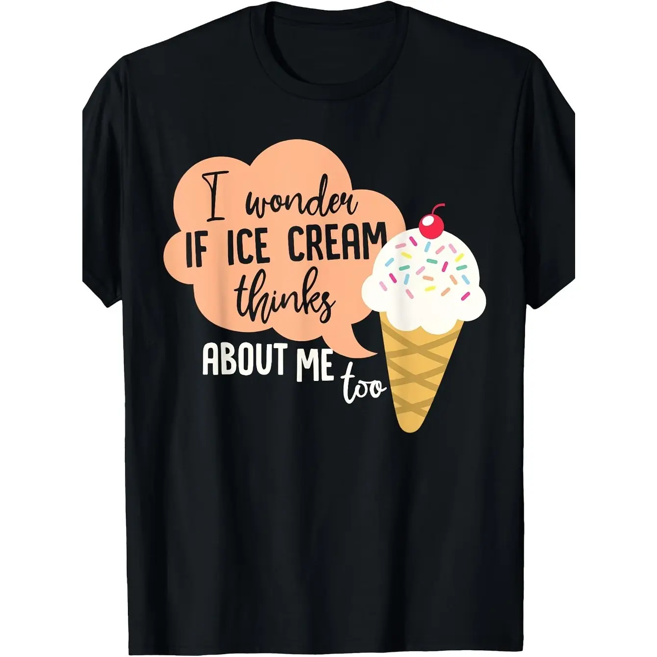 Women's Funny Ice Cream Graphic T-Shirt - Short Sleeve Crew Neck Regular Fit Casual Wear | Soft & Breathable Fabric, Durable Print, Everyday Comfort, Machine Washable, Casual Humorous Graphic Style Summer Casual Daily Life