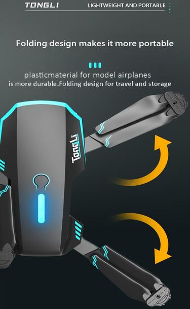 Tong Li HD Aerial Drone with Screen Remote Controller, Crash-Resistant Unisex Kids RC Quadcopter Toy, 1 Battery, Long Endurance, Headless Mode, Cool Stunts, 1-Key Takeoff & Landing, No Camera, Ideal Christmas & Birthday Gift, 【No Camera】Crash Resistant On