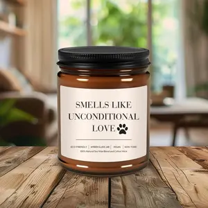Unconditional Love Scented Candle, Perfect for Pet Lovers, Thoughtful Pet Owner Gift, Pet Candle, Cute gift for Animal Lovers, Unique Gift