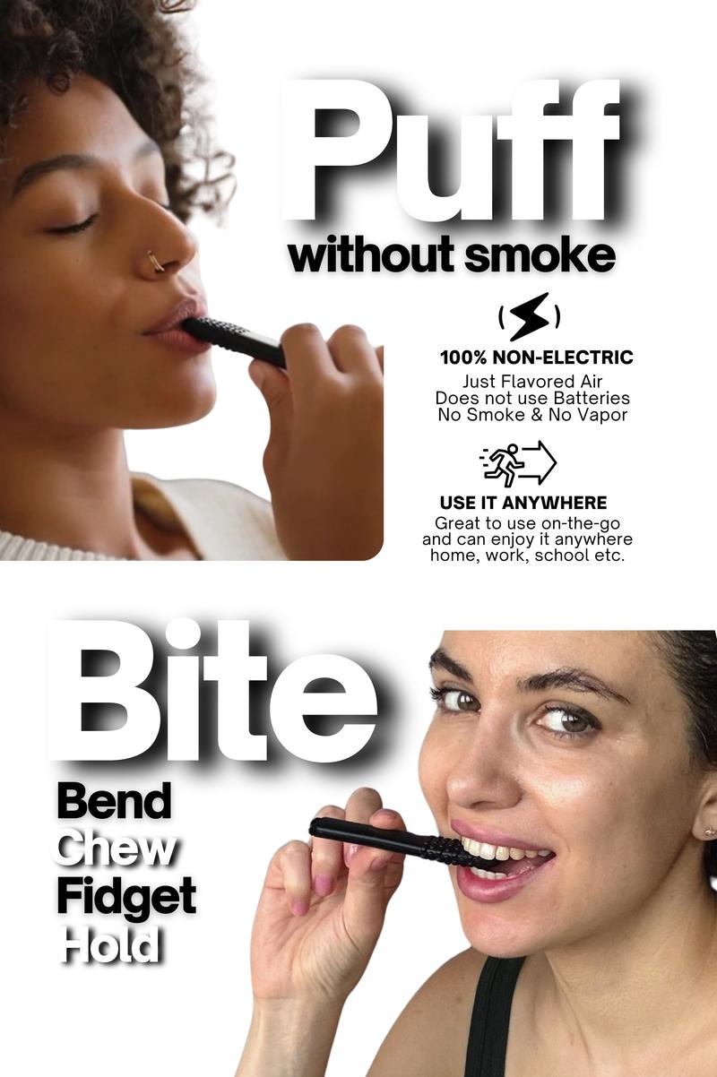 NEW HealthChews PuffBar Essential Oils Relief – Quit Vaping & Smoking Naturally with Essential Oils | Available in Cool Mint, Candy Cane & Mullein Mint + 1 Refill