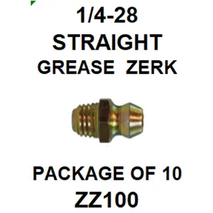 ZZ100  1/4-28  GREASE  FITTING (10PACK)