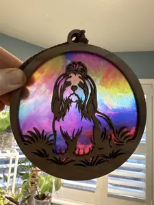 Shih Tzu Suncatcher for Sunny Window