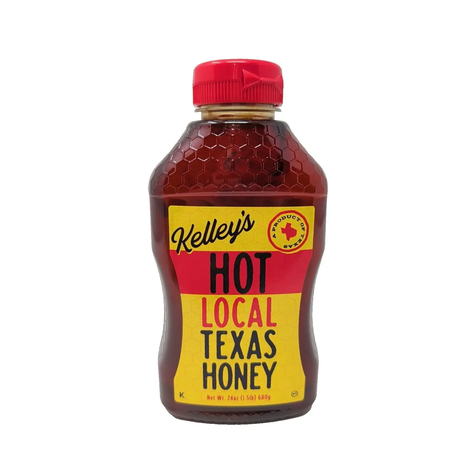 Kelley's Hot Local Texas Honey 24 Ounce Plastic Bottle Kosher Gluten Free