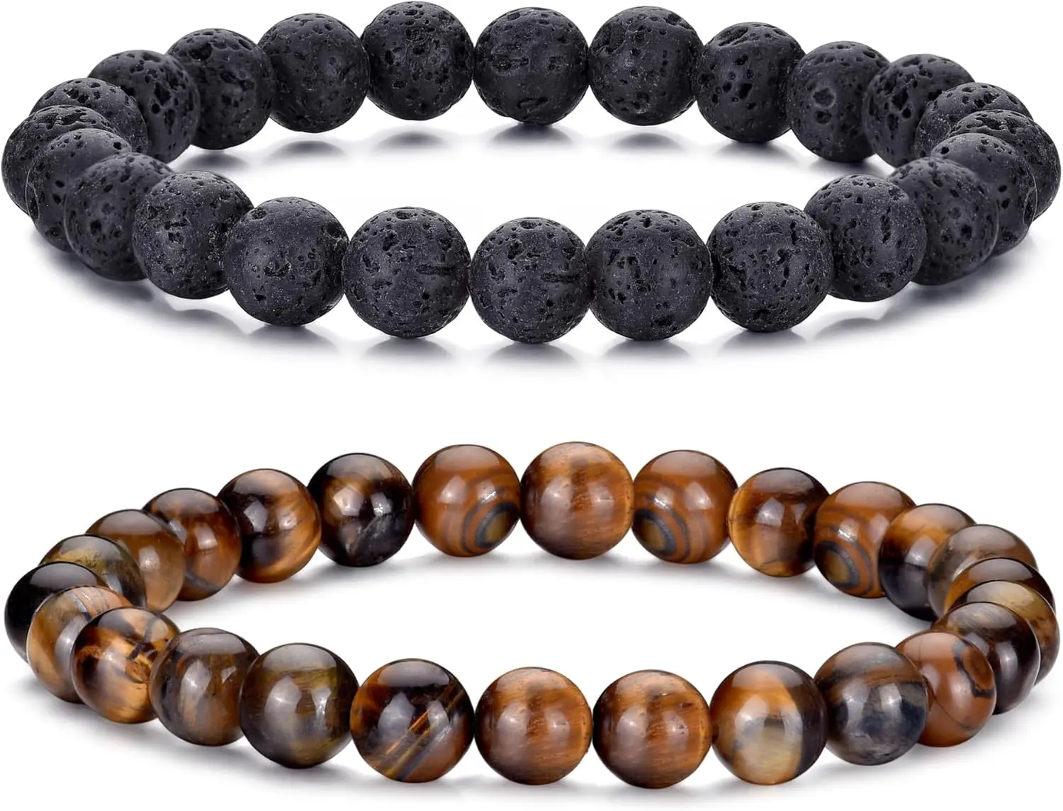 2,Tiger eye,Lava beads