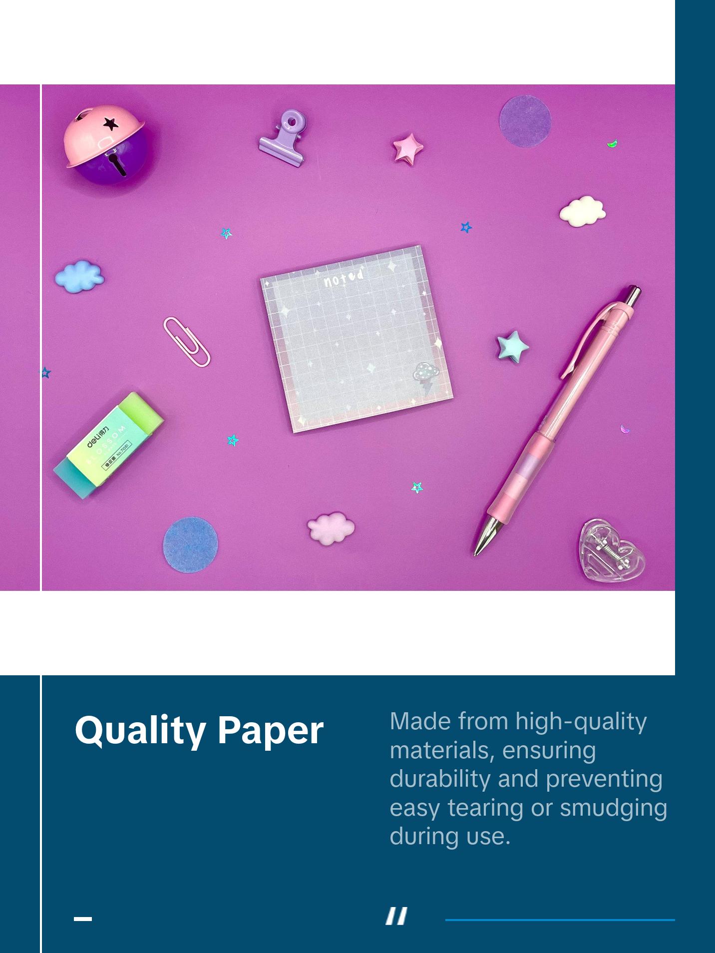 Celestial Sticky Notes Post It - Crescent Moon