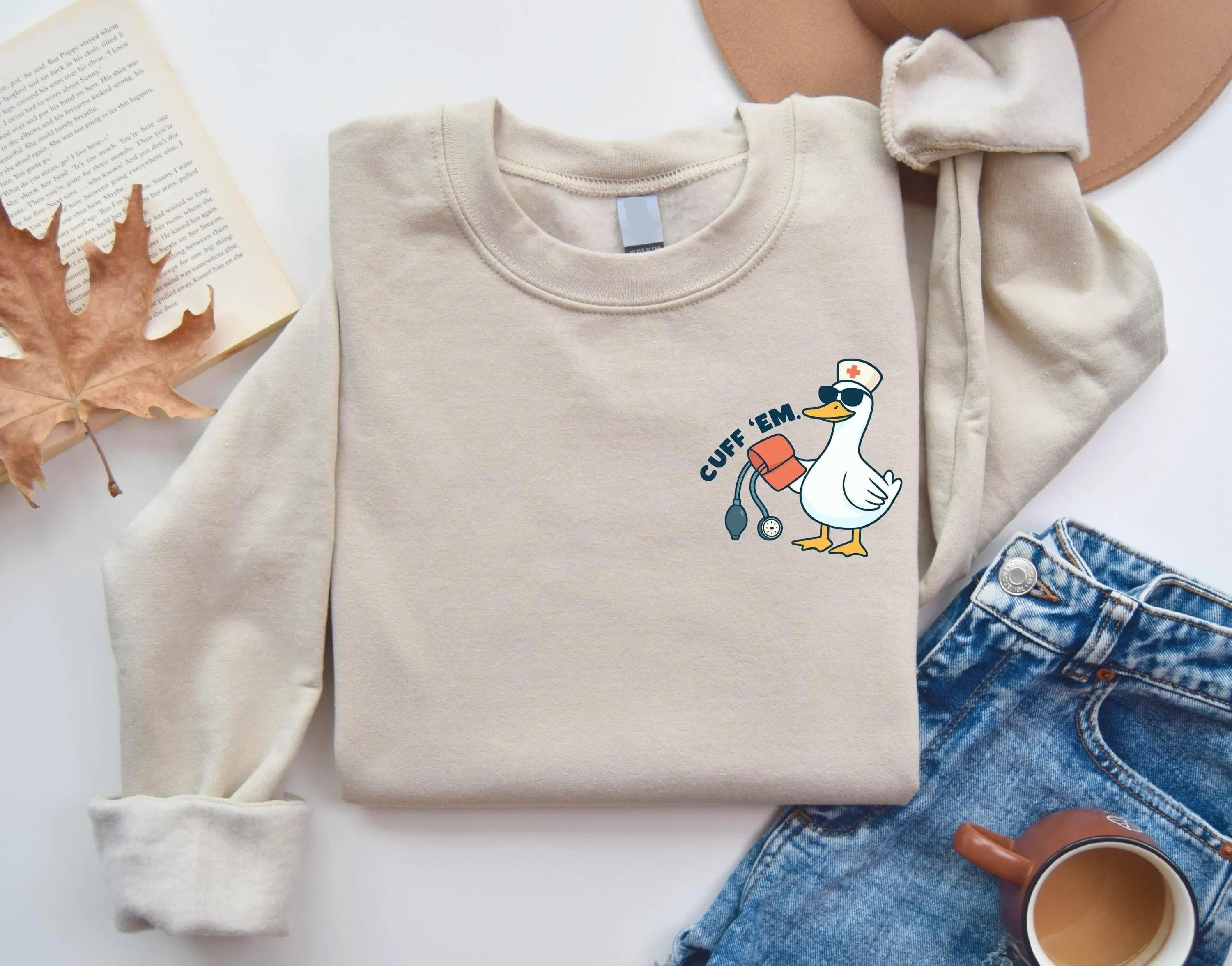Cuff Em Tshirt, Nurse Practitioner Sweatshirt, Funny Silly Goose ER RN Nurse, Nurse Appreciation Gift