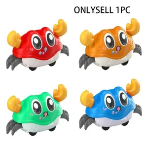 Bidirectional Inertial Crab Toy, Battery-Free, Cute Large Eyes, Bright Colors, Child-Friendly, Party & Outdoor Play, Gift Idea