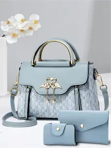 Fashionable Handbag with Charm, Casual Versatile Shoulder Bag for Women, Trendy All-match Commuter Bag for Daily Used, Geometric Pattern Bag, Fashionable Unique Bags