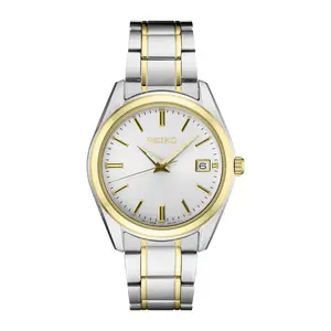 Seiko Men's Essentials Two-Tone Stainless Wh ite Dial Watch