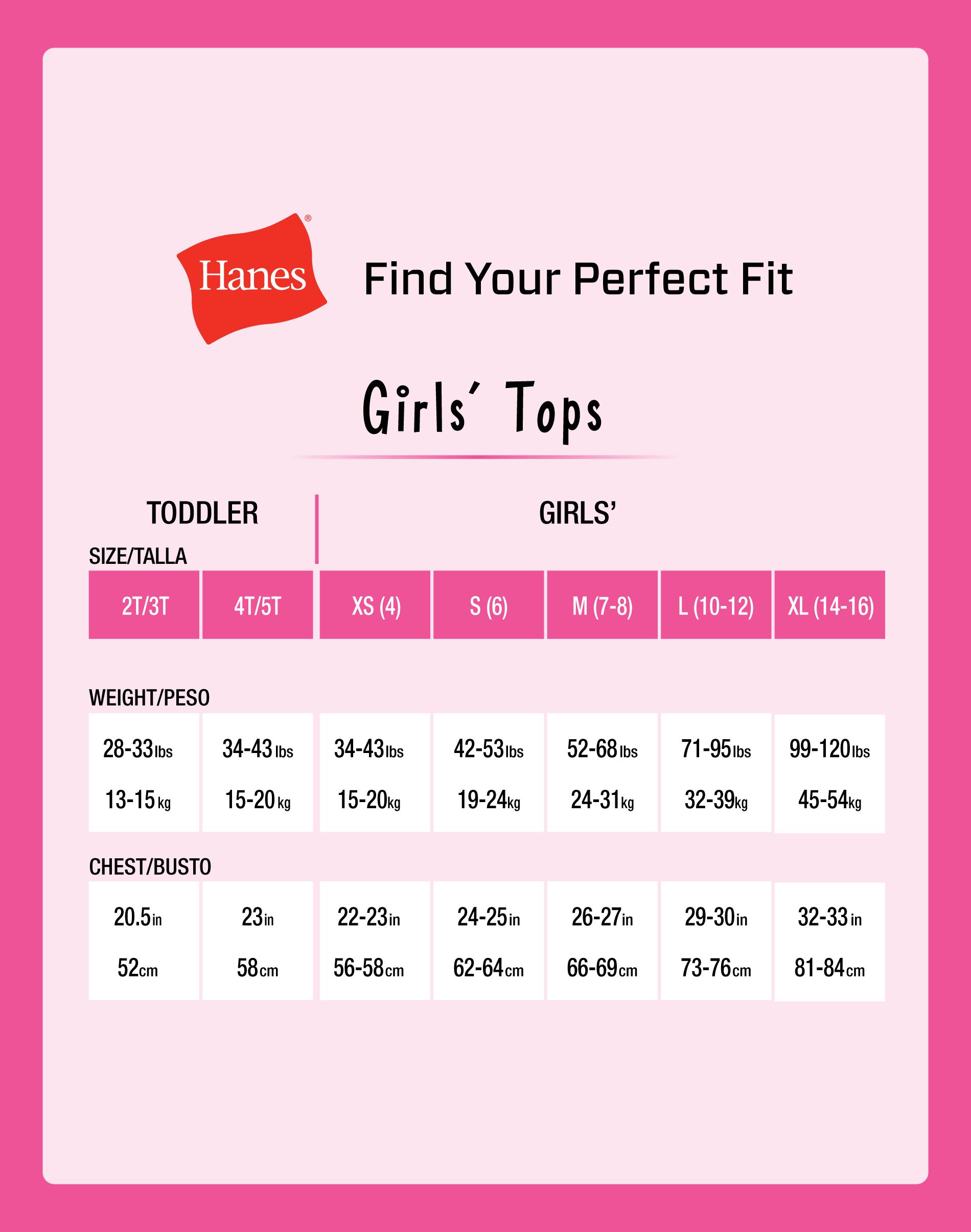 Hanes Originals Girls' Cami, 5-Pack, Cotton-Stretch Tank Top, Moisture-Wicking, Assorted S