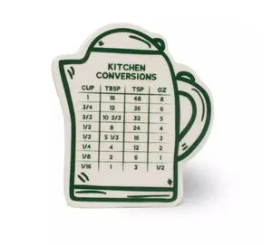 Target Bullseye's Playground Ceramic Measuring Magnets Conversions Durable Stoneware Green Kitchen Tools Compact Easy-to-Clean 3.9x3.5 Inches