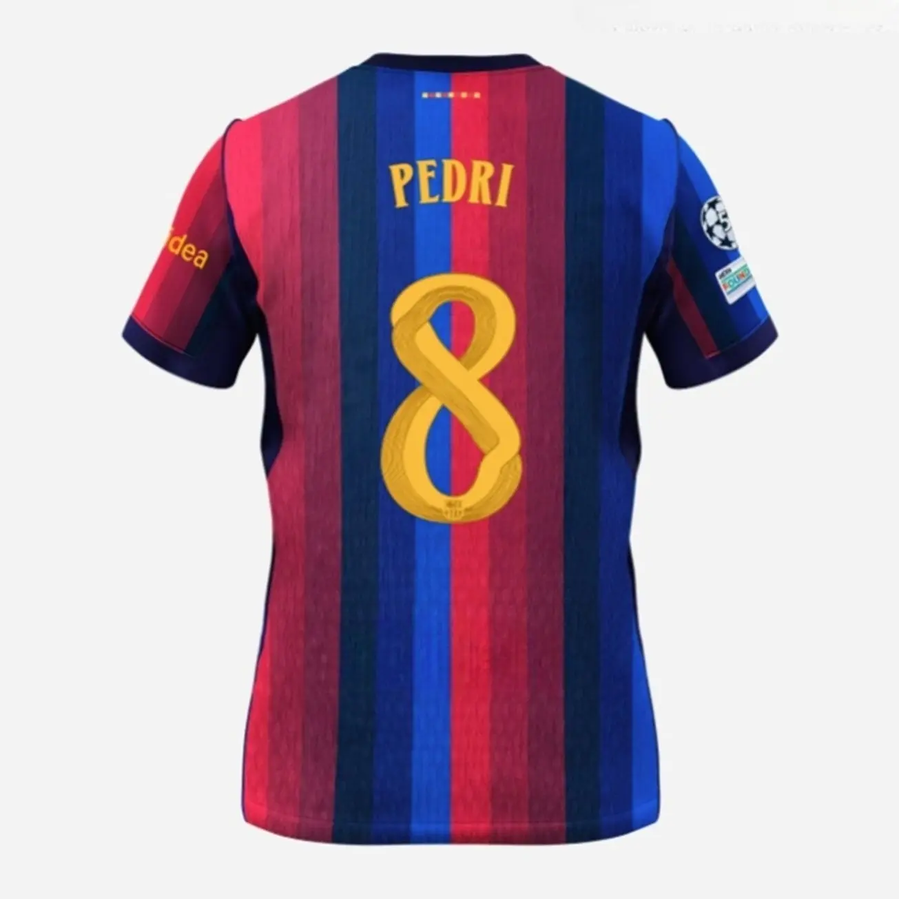 Unisex Soccer Athletic Short Sleeve Football Shirt Sports Fan Training Top Breathable Lightweight Casual Streetwear PEDRI 2026/27 Home Replica Jersey