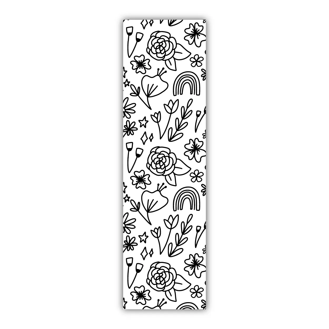Whimsy Florals Coloring Bookmark