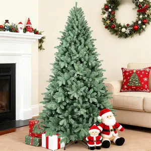 4ft Blue Spruce Artificial Christmas Tree Unlit with Realistic PE PVC Needles Easy Setup Hinged Design for Home Office Holiday Decor