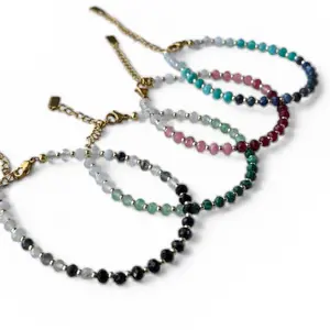 Colorful Stone Beaded Bracelets for Women Adjustable Chain Design Perfect for Everyday Wear Stylish & Versatile Jewelry