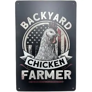 Chicken Metal Signs, Vintage Decor Funny Signs, Farmhouse Decor Tin Signs, Chicken decor, Chicken gifts, Farmhouse Kitchen Decor, Chicken Coop Accessories, Chicken Decorations for Kitchen