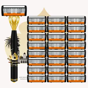 Comfort Manual razor with 7 ultra-sharp blades for a close, smooth shave. Replaceable head. Use with shaving foam or cream for best results. Hair Removal Kit