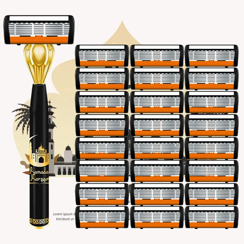 Comfort Manual razor with 7 ultra-sharp blades for a close, smooth shave. Replaceable head. Use with shaving foam or cream for best results. Hair Removal Kit