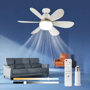 2 in 1 Ceiling Fan Light with Remote Control, 1 Box Smart Ceiling Fan Light with 3 Speed Wind & 2 Light Modes, Easy to Install Fan Light for Living Room, Bedroom, Kitchen, Ceiling Light Fixture