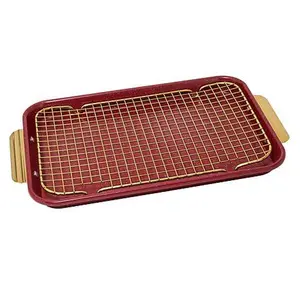 Curtis Stone 9" x 13" Sheet Pan with Goldtone Handles and Rack Curtis Stone 9" x 13" Sheet Pan with Goldtone Handles and Rack