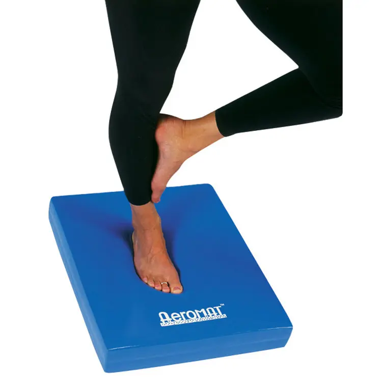 AeroMat 73101 Elite Durable Rectangle Balance Block - Blue, 2.5x16x19 in, 3 lbs, Easy to Clean, Assists with Balance, for Beginner Training, Balance Training, Blocks