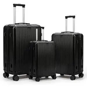 3pcs Fashion Luggage Set Hard Shell Suitcases Lightweight Durable Zipper Closure Spinner Wheels  Multi-Size 20/24/28 inch