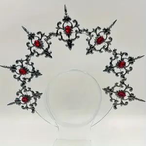 1PC Exquisite Lolita Halo Style Tiara Crown - Rhinestone Inlaid, Women's Cosplay Role Play Stage Performance Hair Accessories, Headwear for Fashionable Ladies